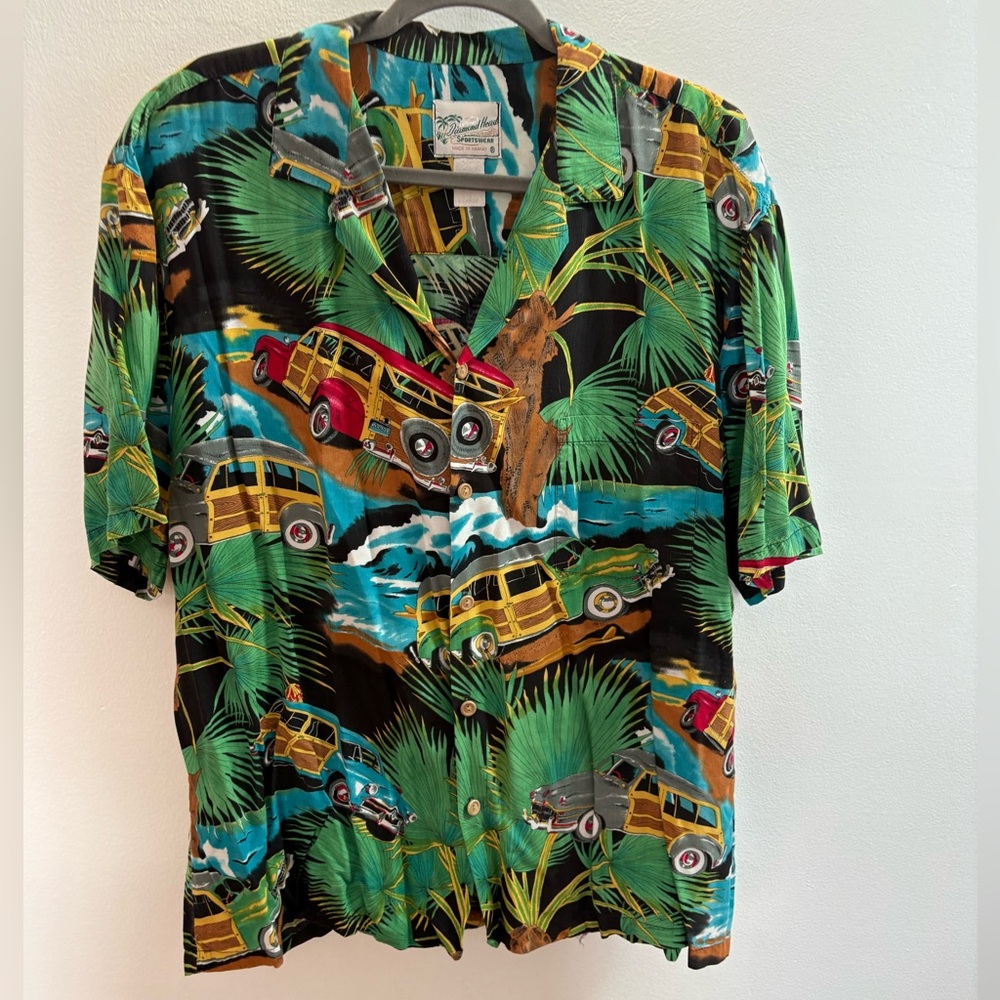 Diamond Head Sportswear Woody And Palm Hawaiian Shirt XL